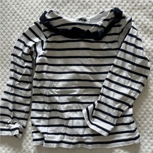 Jacadi striped cotton girls top / 36mo or approx us size 2t